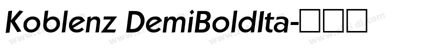 Koblenz DemiBoldIta字体转换